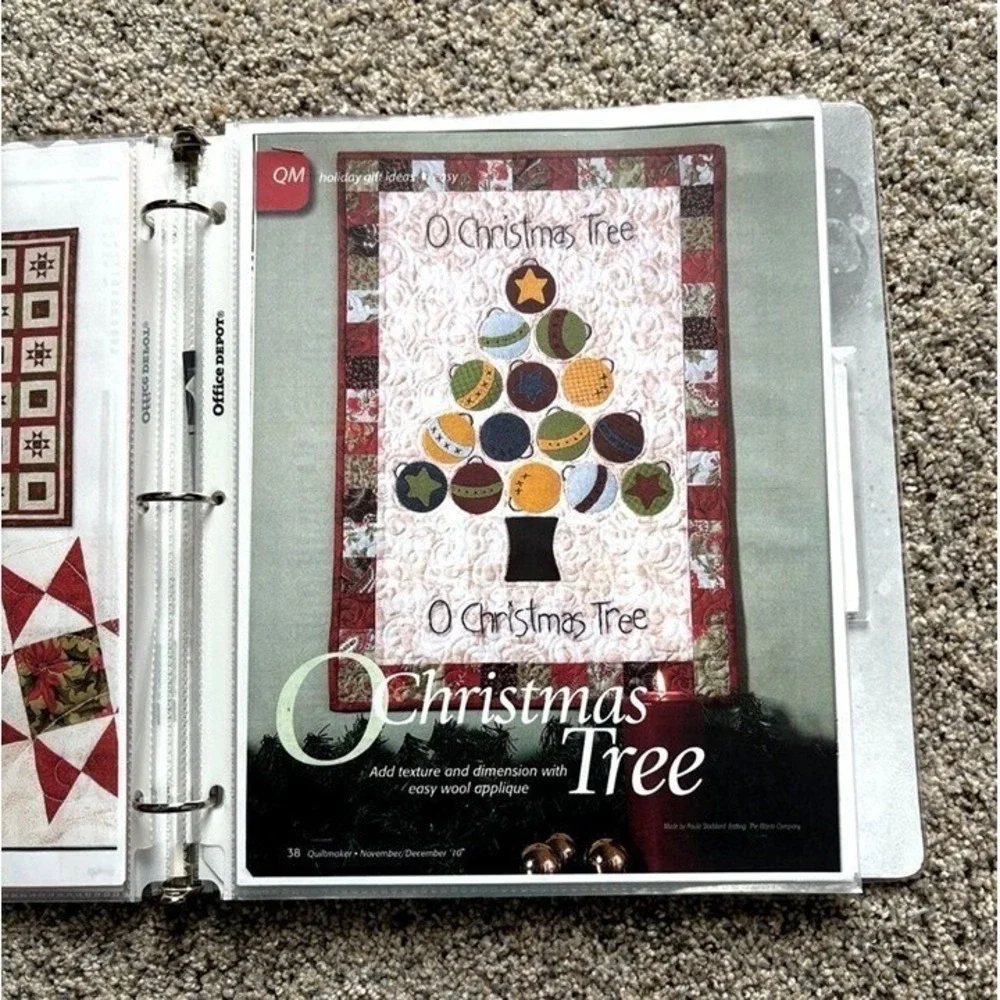 Quilting Patterns 17 pages double-sided ring binder preowned